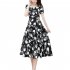 Summer V Neck Short Sleeve Dress For Women Casual Elegant Floral Printing Pullover Dress As shown 3XL