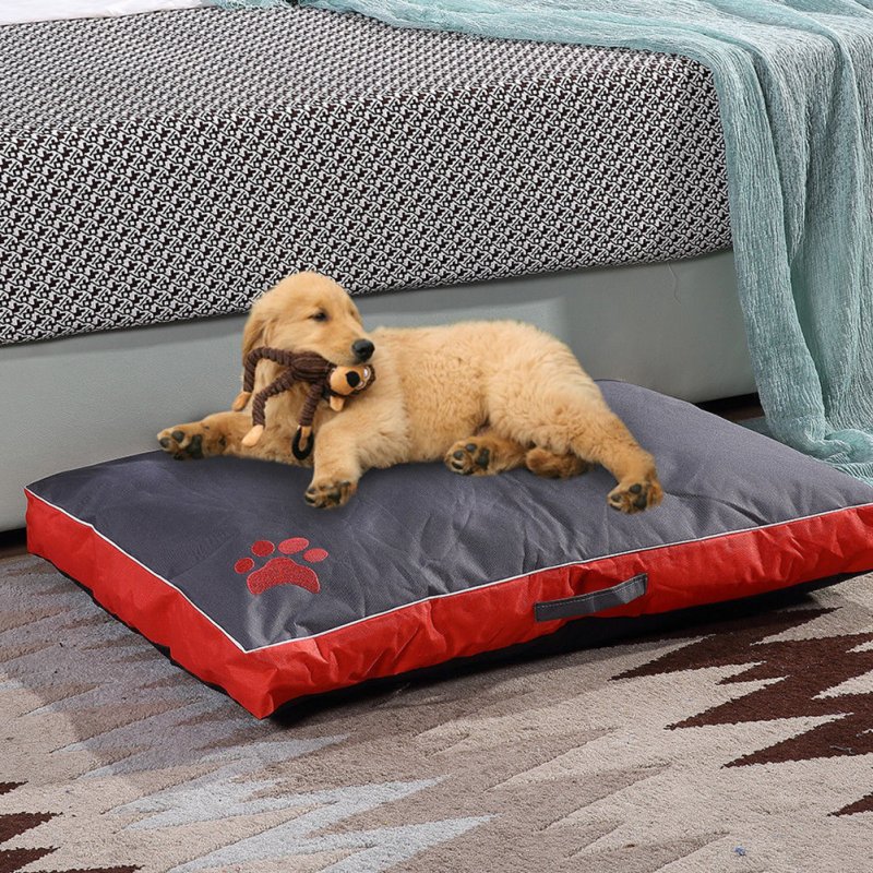 Summer Waterproof Removable Cover Pet Sleepling Cushion for Dogs red_105X65X8CM