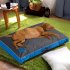 Summer Waterproof Removable Cover Pet Sleepling Cushion for Dogs blue 85X55X8CM