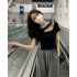 Summer Women Short Sleeves T shirt Fashion Sexy Hollow Out Round Neck Blouse Casual Slim Fit Solid Color Tops White S