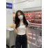 Summer Women Short Sleeves T shirt Fashion Sexy Hollow Out Round Neck Blouse Casual Slim Fit Solid Color Tops White S