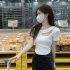 Summer Women Short Sleeves T shirt Fashion Sexy Hollow Out Round Neck Blouse Casual Slim Fit Solid Color Tops White M