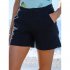 Summer Women Shorts Casual Cotton Linen Breathable High Waist Pants With Pockets Loose Solid Color Shorts White S