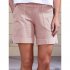 Summer Women Shorts Casual Cotton Linen Breathable High Waist Pants With Pockets Loose Solid Color Shorts black S