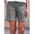 Summer Women Shorts Casual Cotton Linen Breathable High Waist Pants With Pockets Loose Solid Color Shorts black S