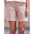 Summer Women Shorts Casual Cotton Linen Breathable High Waist Pants With Pockets Loose Solid Color Shorts black S