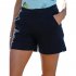 Summer Women Shorts Casual Cotton Linen Breathable High Waist Pants With Pockets Loose Solid Color Shorts black S