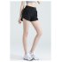 Summer Women Shorts With Side Pockets Casual Loose Quick drying Sports Short Pants For Running Fitness Yoga Cycling black XL