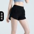 Summer Women Shorts With Side Pockets Casual Loose Quick drying Sports Short Pants For Running Fitness Yoga Cycling black L