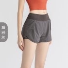 Summer Women Shorts With Side Pockets Casual Loose Quick-drying Sports Short Pants For Running Fitness Yoga Cycling gray M