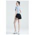 Summer Women Shorts With Side Pockets Casual Loose Quick drying Sports Short Pants For Running Fitness Yoga Cycling gray M