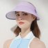 Summer Women Sun Hat Sunshade Adjustable Large Brim Hat With Detachable Windproof Rope For Outdoor Beach Cycling XMZ247 Purple adjustable
