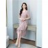 Summer Women V neck Short Sleeves Dress Retro French Floral Printing A line Skirt Elegant Lace up Dress red M