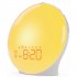 Sun Up Alarm Clock  Sun Up Light LED Lamp  Sun Up and Sunset Sound Simulation  Snooze  Dual Alarms White no adapter