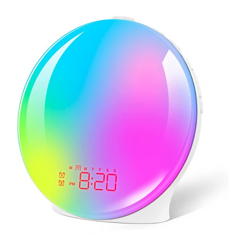 Sun Up Alarm Clock, Sun Up Light LED Lamp Sun Up and Sunset Sound Simulation