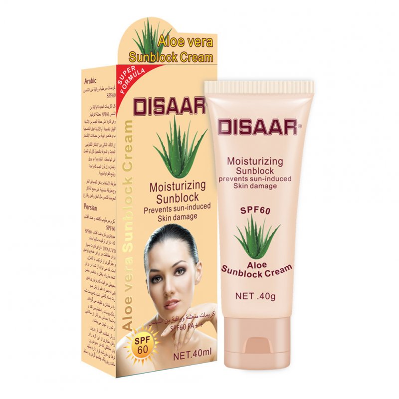 Sunscreen  Cream Moisturizing Isolation Sunscreen Cream Sweatproof Skin Care Cream 40ml aloe