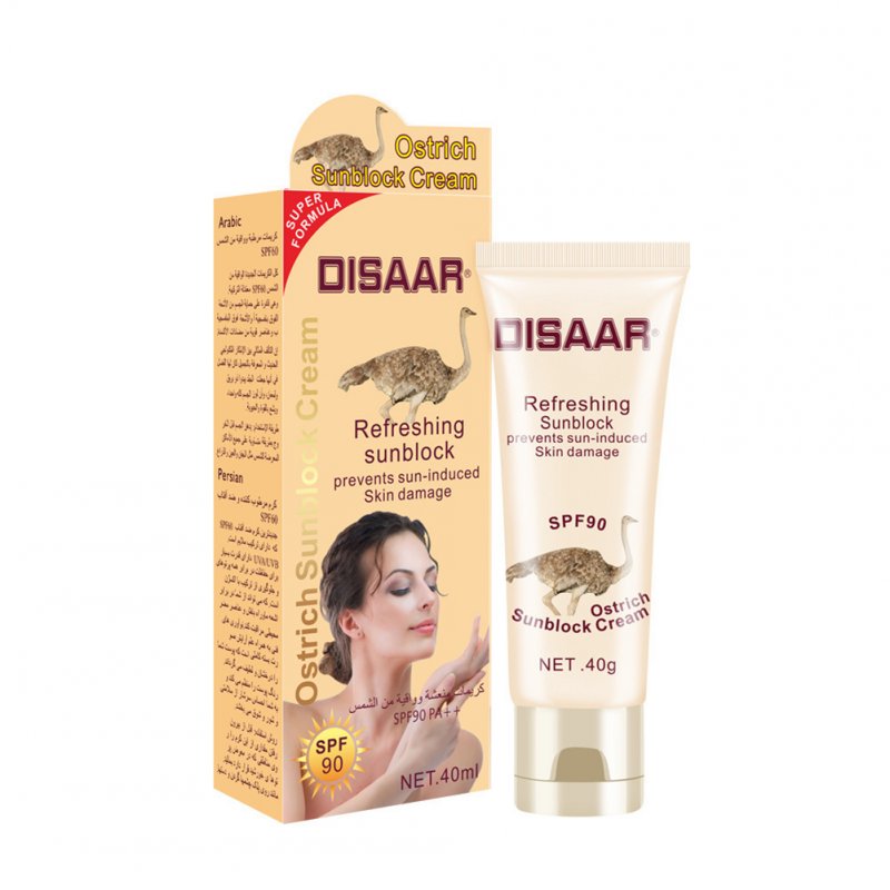 Sunscreen  Cream Moisturizing Isolation Sunscreen Cream Sweatproof Skin Care Cream 40ml ostrich