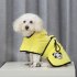 Super Absorbent Pet Bathrobe Soft Adjustable Fast Drying Dog Cat Bathrobe Towel Clothes Coral Velvet Comfortable Soft Towel Yellow M