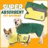 Super Absorbent Pet Bathrobe Soft Adjustable Fast Drying Dog Cat Bathrobe Towel Clothes Coral Velvet Comfortable Soft Towel Wrap green M