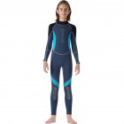 Super Elastic Children Diving Suit 2 5MM Siamese Warm Junior Long Sleeve Surfing Suit black M