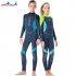 Super Elastic Children Diving Suit 2 5MM Siamese Warm Junior Long Sleeve Surfing Suit blue XL