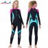Super Elastic Children Diving Suit 2 5MM Siamese Warm Junior Long Sleeve Surfing Suit blue XL