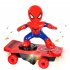 Super Heroes Spiderman Ultraman Stunt Scooter Skateboard Toys Dance Hero Light Music 360 Rotation Toys for Boys Robot scooter