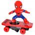 Super Heroes Spiderman Ultraman Stunt Scooter Skateboard Toys Dance Hero Light Music 360 Rotation Toys for Boys Robot scooter