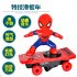 Super Heroes Spiderman Ultraman Stunt Scooter Skateboard Toys Dance Hero Light Music 360 Rotation Toys for Boys Robot scooter