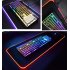 Super Large RGB LED Light USB Game Mouse Pad Natural Rubber Illuminated Non slip Table Pad 350mm 250mm 4mm