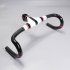 Super Light 260g Highway Bicycle Carbon Fiber Oneness Curved Handle white 440 90mm