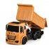 Super Power RC Car Tipper Dump Truck Model Remote Control Alloy Engineering Vehicle Beach Toys Kids Boys Birthday Xmas Gifts yellow 1 14