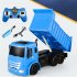 Super Power RC Car Tipper Dump Truck Model Remote Control Alloy Engineering Vehicle Beach Toys Kids Boys Birthday Xmas Gifts blue 1 14