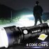 Super Powerful LED Flashlight USB Rechargeable Waterproof Lamp Ultra Bright Torch for Camping P70 with 5000 mAh battery