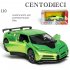 Supercar Simulation Model For Bugatti 1 32 Model 4Open Sound  Light The Door  Pull Back That will Run Toy green