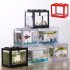 Superposed Mini Aquarium Fishbowl for Rumble Fish Marimo Spider Marimo No USB No Light  Transparent