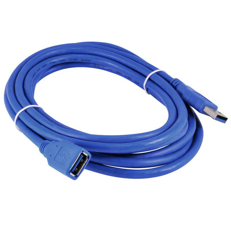 Superspeed USB 3.0 A Male to Female Extension Cable Blue