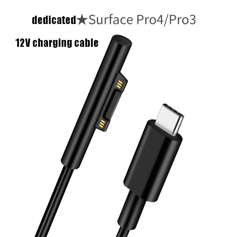 Surface Charging Cable 5.8FT Surface Connect to USB-C PD Charger 15V Adapter Power 12V to typeC