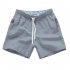 Surfing Beach Summer Men s Shorts Solid Color Big Pants gray M