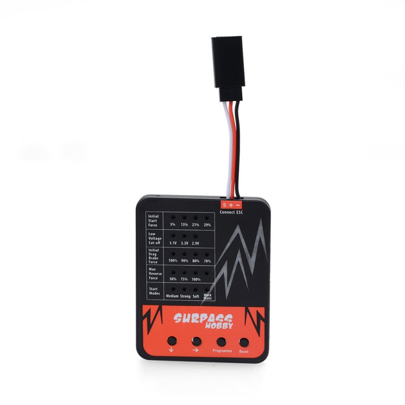 Surpass Hobby LED Program Card For 1/10 Crawler Brushed ESC With BEC 6V/2A Black red
