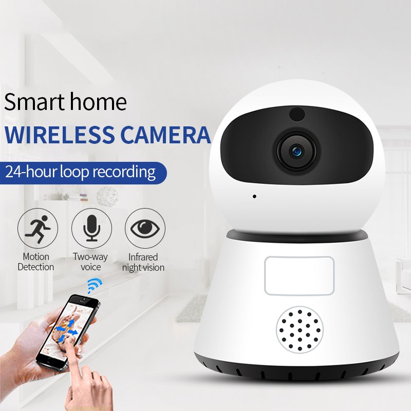 Surveillance Camera Wireless WIFI HD Night Vision Smart Small Monitor Mobile Phone Remote Network Home Monitoring 4#_US Plug