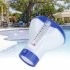 Swimming Pool Floating Chlorine Chemical  Dispenser With Thermometer Disinfection Accessory With Automatic Dosing Pump Blue and white
