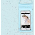 Swimming Waterproof Bag Touch Screen Underwater Phone Case  Light blue 5 5 inches