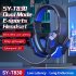 Sy t830 Wireless Bluetooth Headset Low latency Luminous E sports Gaming Earphone Black Red