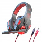 Sy830mv Wired Gaming Headset With Microphone 3.5mm Powerful Sound Headphones For Computer Pc Black and red PC non-luminous