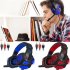 Sy830mv Wired Gaming Headset With Microphone 3 5mm Powerful Sound Headphones For Computer Pc Black and Red PC Luminous