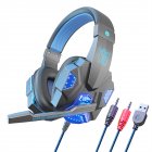 Sy830mv Wired Gaming Headset With Microphone 3.5mm Powerful Sound Headphones For Computer Pc Black Blue PC Luminous Version