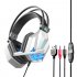 Sy850 Luminous Gaming Headset Noise Cancelling Soft Earmuff Headphones With Microphone For Smartphones Pc dark blue