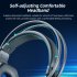 Sy850 Luminous Gaming Headset Noise Cancelling Soft Earmuff Headphones With Microphone For Smartphones Pc white blue