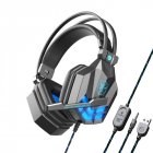 Sy850mv Illuminated Wire Control Gaming Headset Noise Cancelling Headphone